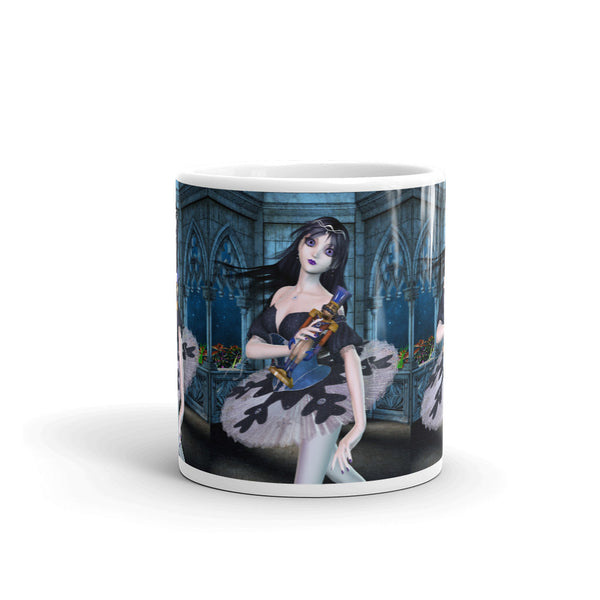 Gothic Nutcracker Ballerina Art Mug by Donna Lisa Art