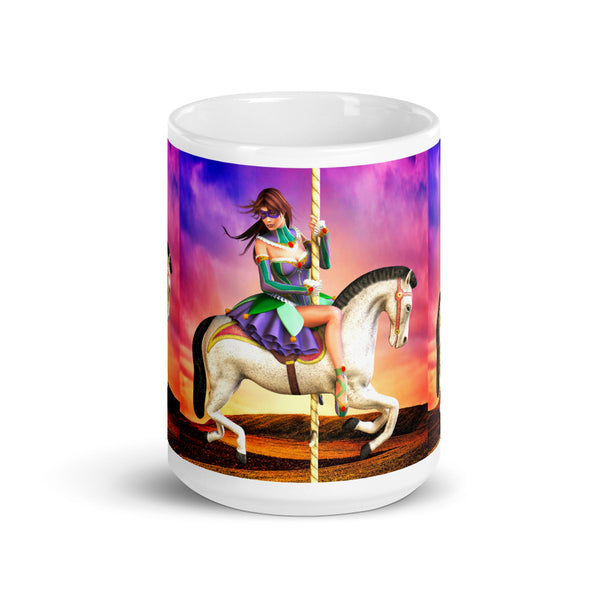 Carousel Dreams Ballerina Art Mug by Donna Lisa