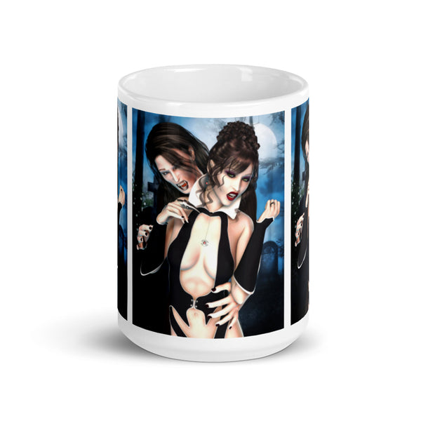 Vampire Desire - Vampire Art Mug - Art by Artist Donna Lisa