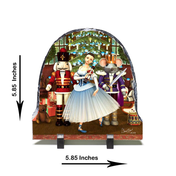 Nutcracker Finale Artwork - Standing Slate Collectible Keepsake Art by Artist Donna Lisa