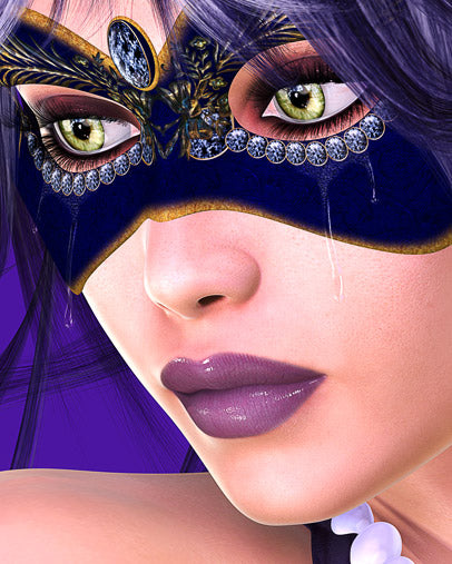Purple Tears Art Print - Donna Lisa Art