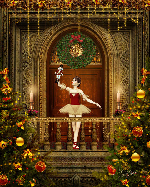 Nutcracker Ballerina Fine Art Print - Donna Lisa Art