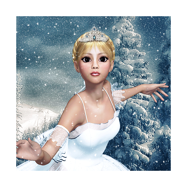 Snow Princess Ballerina Fine Art Print - Donna Lisa Art