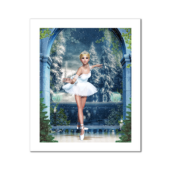 Snow Princess Ballerina Fine Art Print - Donna Lisa Art