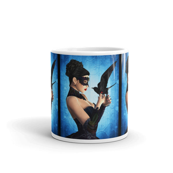 Dance of the Raven Gothic Ballerina Mug - by Artist Donna Lisa