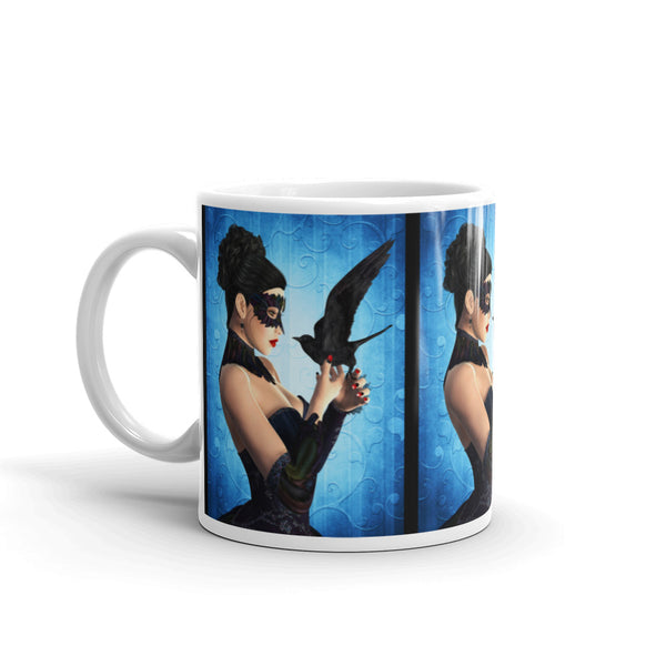 Dance of the Raven Gothic Ballerina Mug - by Artist Donna Lisa