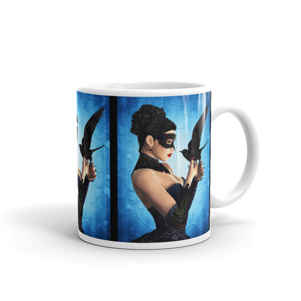 Dance of the Raven Gothic Ballerina Mug - by Artist Donna Lisa