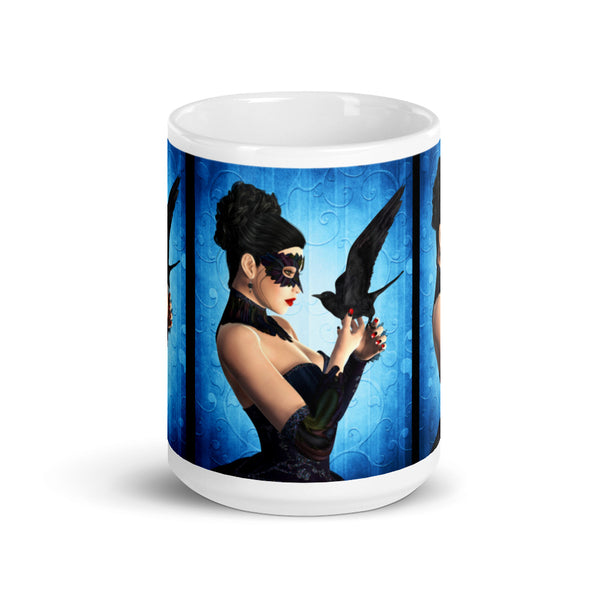 Dance of the Raven Gothic Ballerina Mug - by Artist Donna Lisa