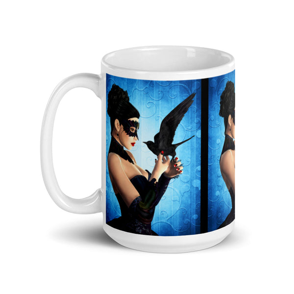 Dance of the Raven Gothic Ballerina Mug - by Artist Donna Lisa