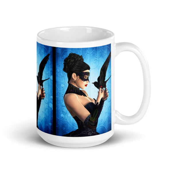 Dance of the Raven Gothic Ballerina Mug - by Artist Donna Lisa
