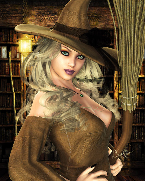 Witchery - Witch Fine Art Print By Artist Donna Lisa