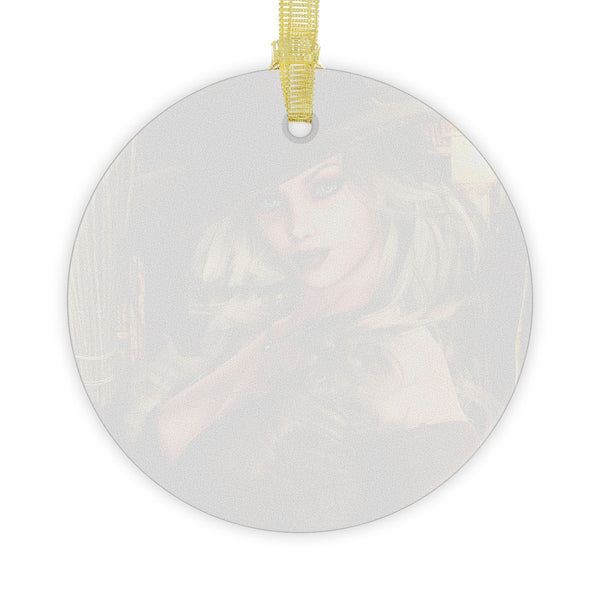 Witchery Witch Art Glass Ornament by Artist Donna Lisa