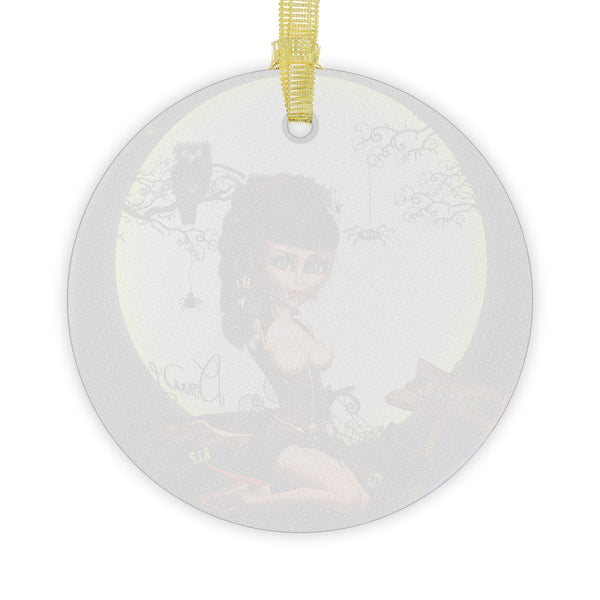 Whispers in the Dark Art Glass Ornament by Artist Donna Lisa