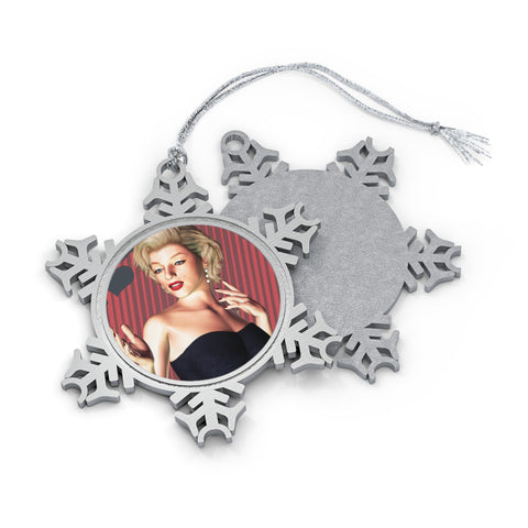 Classic Love Marilyn Pewter Snowflake Ornament
