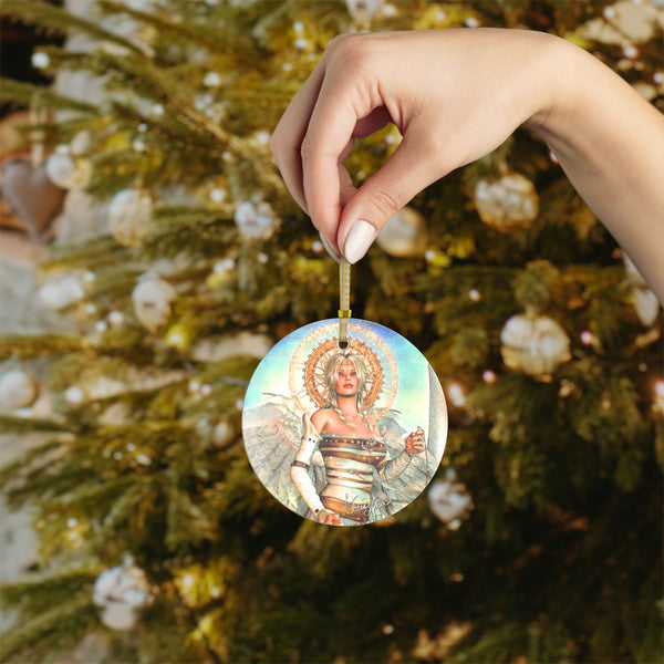 Heavenly Angel Art Glass Ornament by Artist Donna Lisa