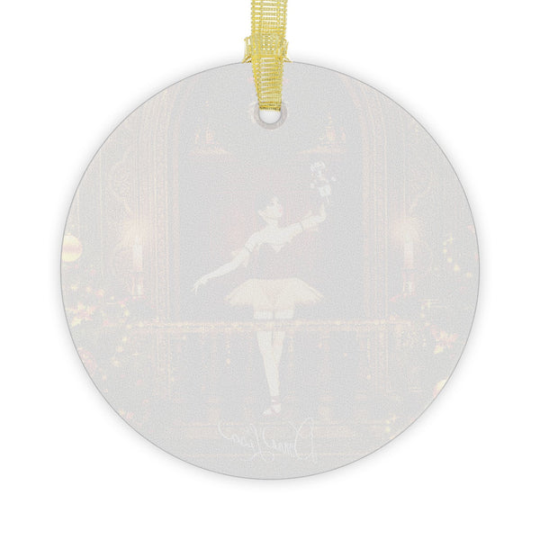 Nutcracker Ballerina Art Glass Ornament By Artist Donna Lisa