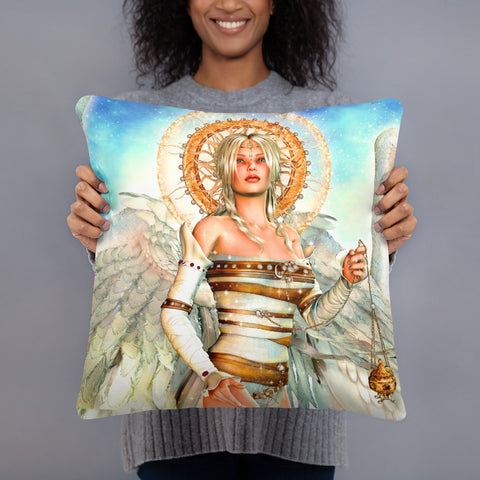 Heavenly Angel Art Throw Pillow by Artist Donna Lisa