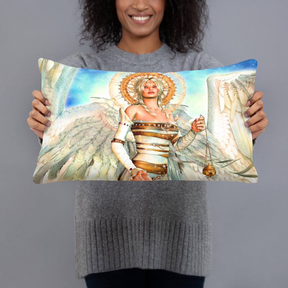 Heavenly Angel Art Throw Pillow by Artist Donna Lisa – Donna Lisa Art