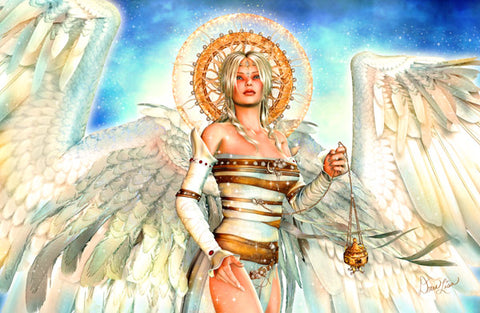 Heavenly Angel Fine Art Print by Artist Donna Lisa