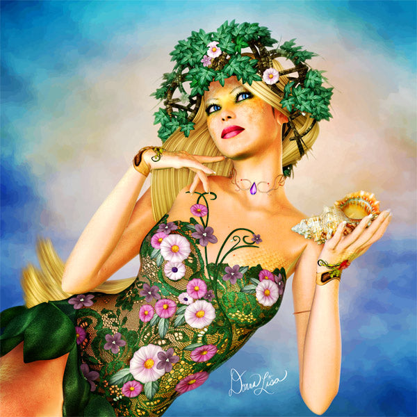 Sereia Mermaid Fine Art Print by Artist Donna Lisa