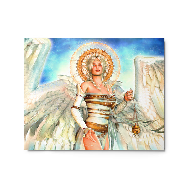 Heavenly Angel Glossy Metal Specialty Art Print by Artist Donna Lisa