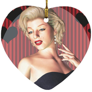 Classic Love Art - Heart Ornament - by Artist Donna Lisa