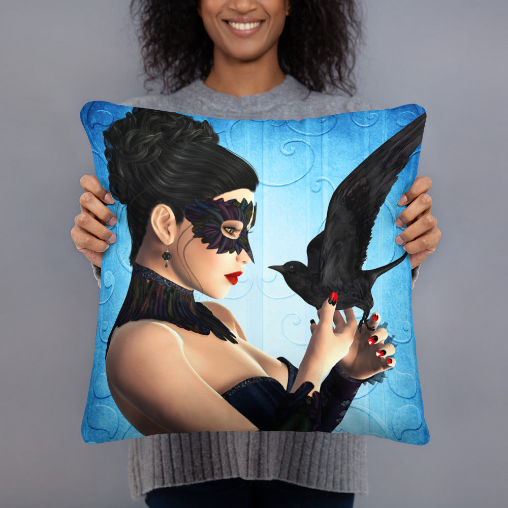 Dance of the Raven Throw Pillow - by Artist Donna Lisa