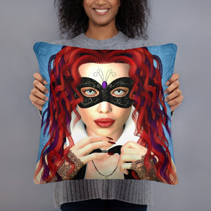 Masquerade Throw Pillow - by Artist Donna Lisa