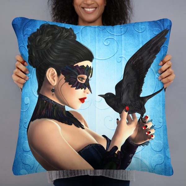 Dance of the Raven Throw Pillow - by Artist Donna Lisa
