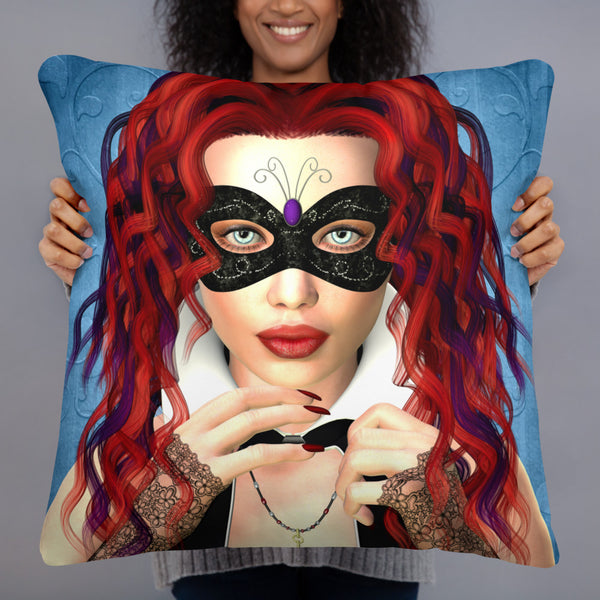 Masquerade Throw Pillow - by Artist Donna Lisa