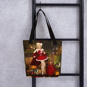 Santa Baby Art - Tote Bag - Art by Artist Donna Lisa