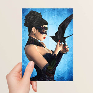 Dance of the Raven - Gothic Ballerina Greeting Cards - Art by Donna Lisa