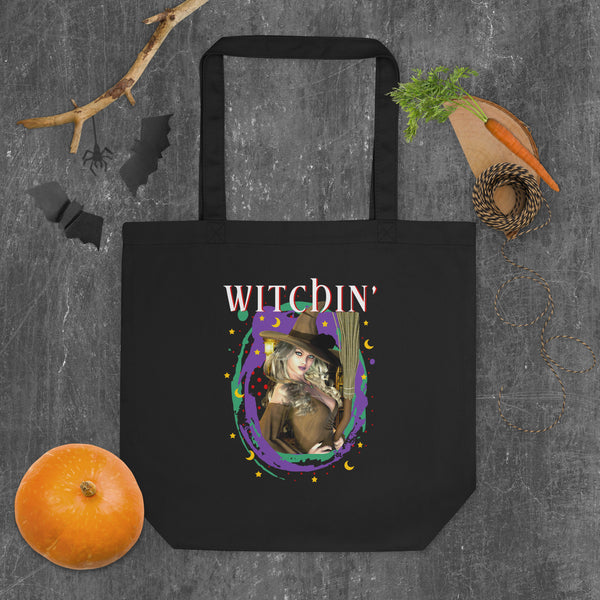 Witchin' Witch Eco Tote Bag by Donna Lisa
