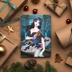 Gothic Nutcracker Ballerina Greeting Cards - Art by Donna Lisa