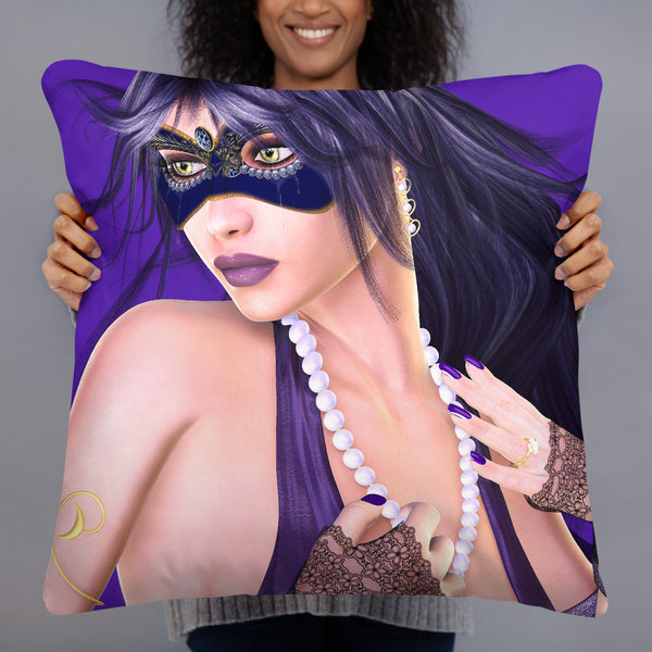 Purple Tears Throw Pillow - Art By Donna Lisa - Donna Lisa Art