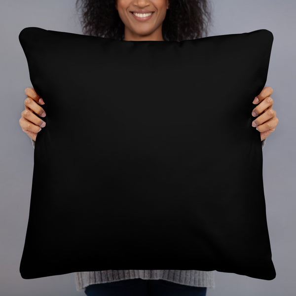 Black Evil Eye Pattern Throw Pillow - Art by Donna Lisa