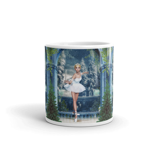 Snow Princess Ballerina Art Mug by Donna Lisa