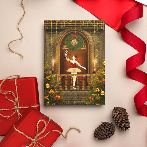Nutcracker Ballerina Christmas Greeting Cards - Art by Donna Lisa