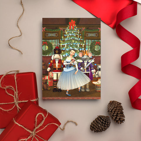 Nutcracker Finale Art - Ballerina Christmas Greeting Cards - by Artist Donna Lisa